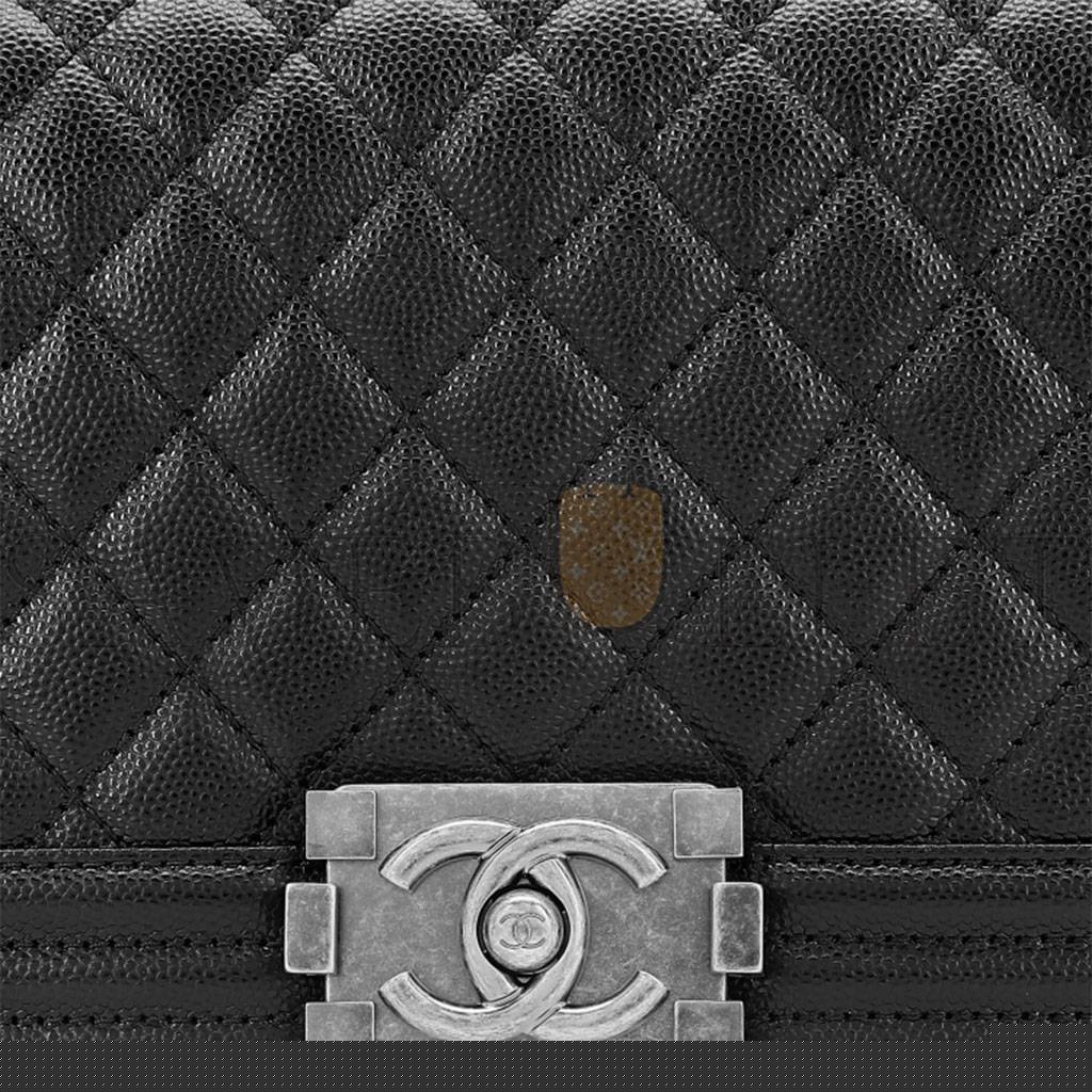 Ch*el master caviar quilted medium boy flap black a67086 (25*15*9cm)
